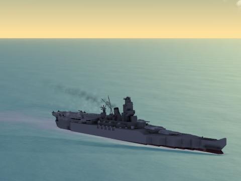 Title: Yamato (1946) - if WW2 had dragged on and she was converted like Ise - chaychuch / Author: