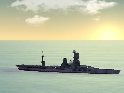 Title: Ise (1946) - about to sortie out of Kure to counter Operation Downfall - chaychuch / Author: